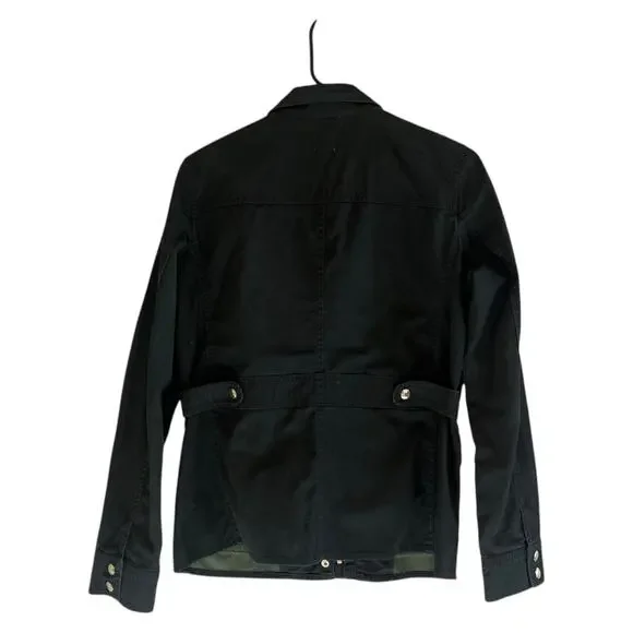 J.Crew Downtown Field Snap Zip Military Utility Jacket Dark Olive Green Size S - Picture 3 of 8